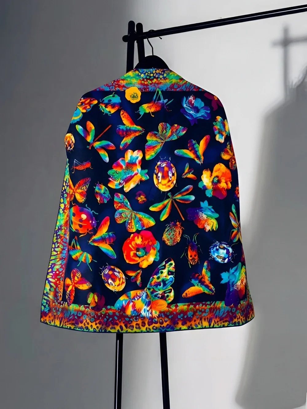 Vintage Gucci Silk Scarf – Butterfly & Floral Print
